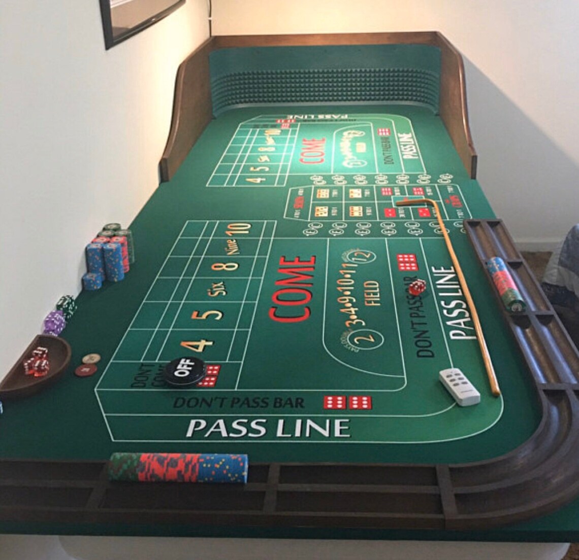 Craps Table curve chip rail 11 in radius 4 inches wide Etsy