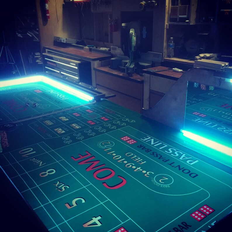 Custom Craps Table Backboard w/ Rubber diamond back Chip Etsy
