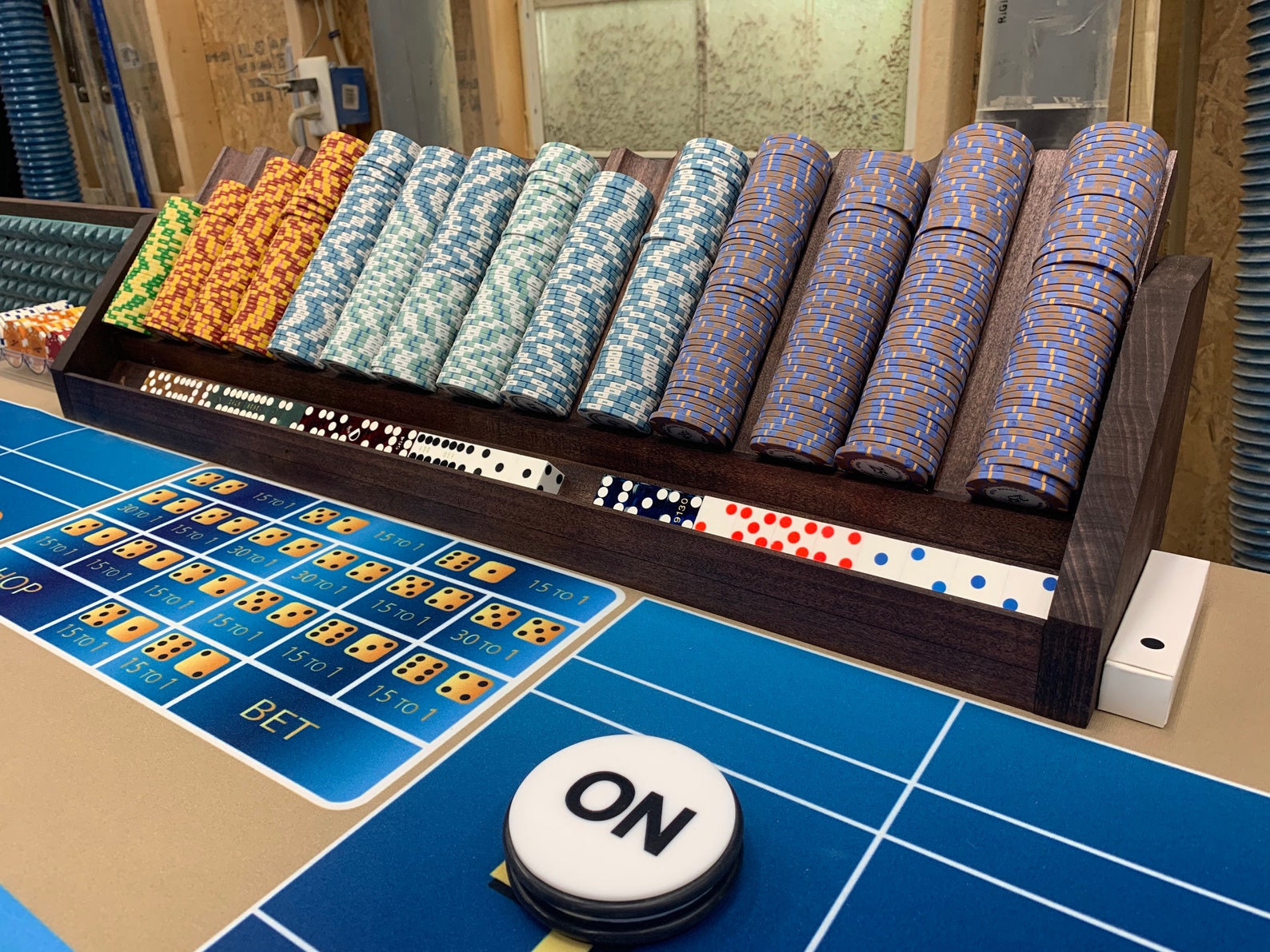 Craps Table/chip Rack 1400/ Dice Yacht Etsy