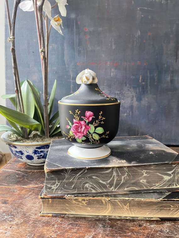 Black and Pink Rosenthal Germany Trinket Dish Selb