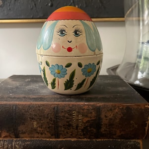 Vintage Metal USSR Egg Toy