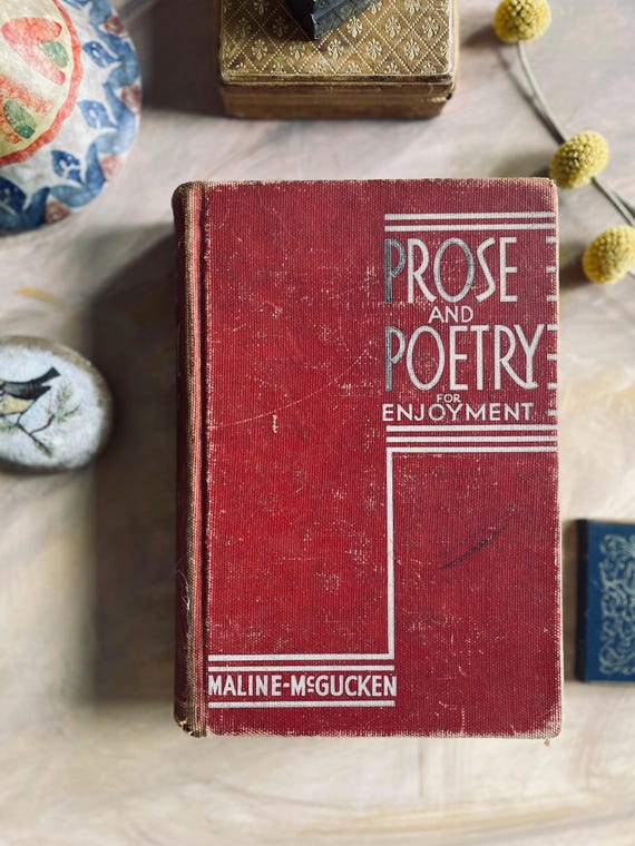 1940 Prose and Poetry for Enjoyment Art Deco Vintage Book