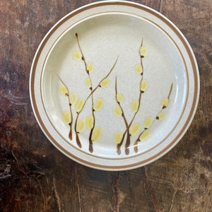 Vintage Japanese Stoneware 12.25” Chop Plate in Riverside Pattern