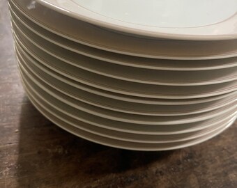 Set of Eleven (11) Chloe Paris Fleuron Pink 7 1/2” Plates