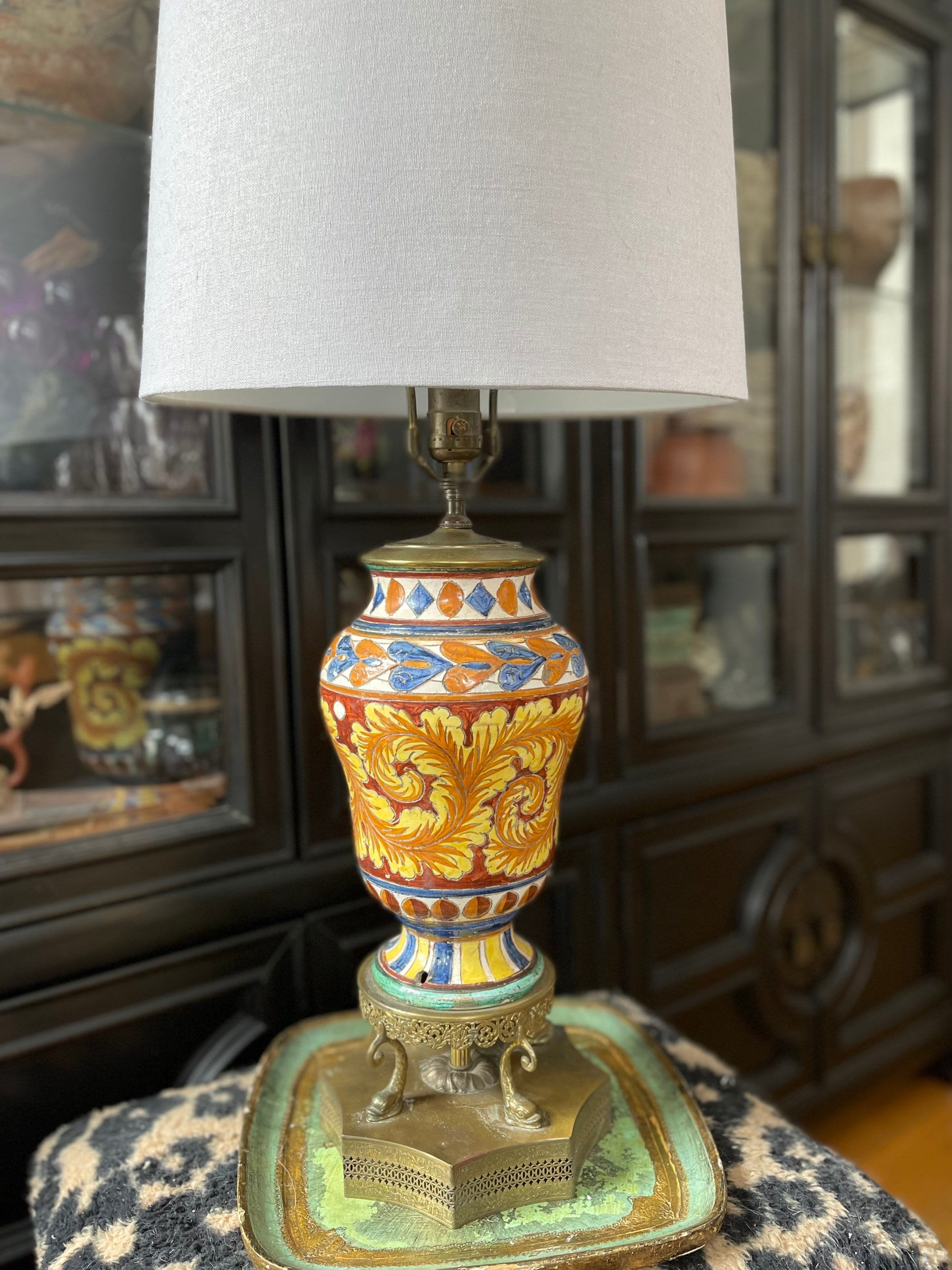 Antique italian porcelain lamps deals