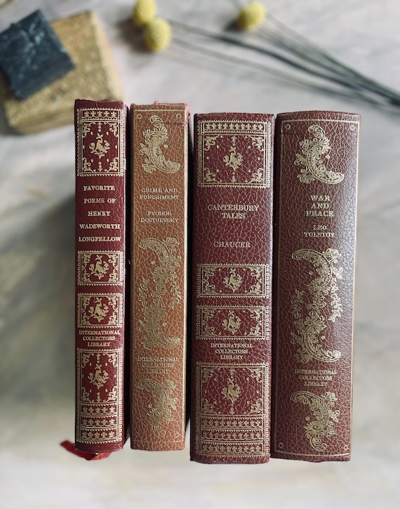 1960s Set of 4 Volumes from the International Collectors Library Classic Literature Vintage Book