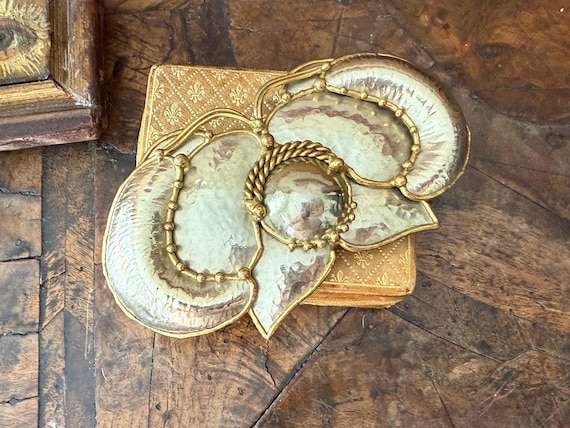 Vintage Exart Brass Butterfly Belt Buckle Mexico 1970s Boho Bohemian Trendy Disco Accessories