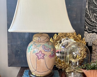Vintage Wildwood Brand Chinoiserie Table Lamp Grand Millennial Decor