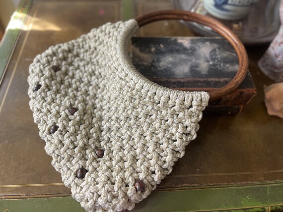 CLEARANCE - Vintage Macrame Handbag Boho Chic