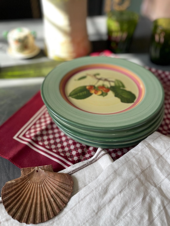 Set of Five (5) Villeroy and Boch French Country Cherry Fruit 8.25