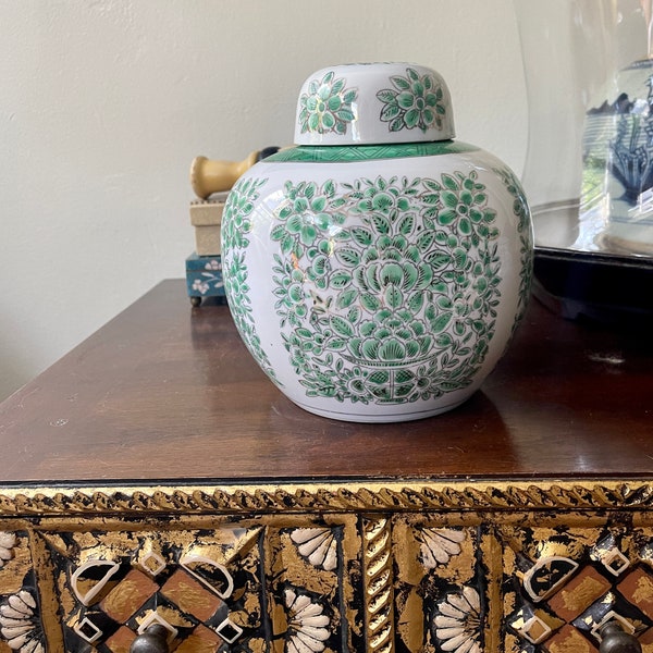 Green Ginger Jar Etsy
