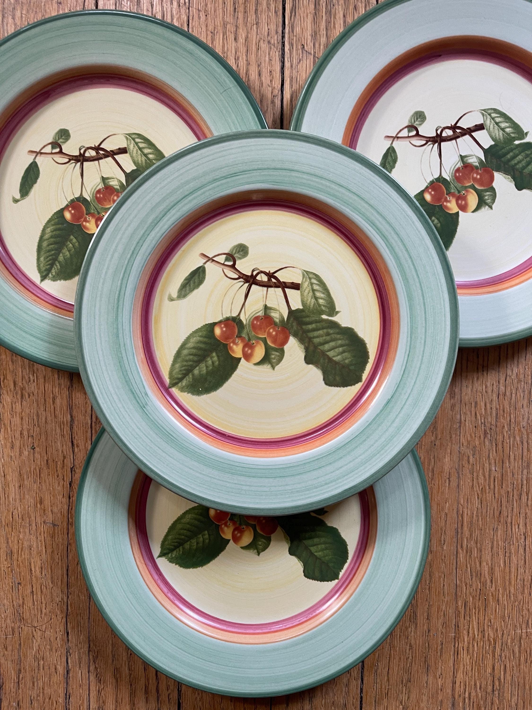Villeroy & Boch 食器セット ベリー　フルーツ柄のセット Set of Five (5) Villeroy and Boch French Country Cherry Fruit 8.25