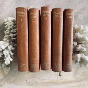 Collection of 5 of Goethes Werke in German Vintage