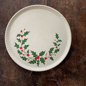 Vintage Christmas Royal Holly 11.75” Serving Plate by Royal China Sebring OH
