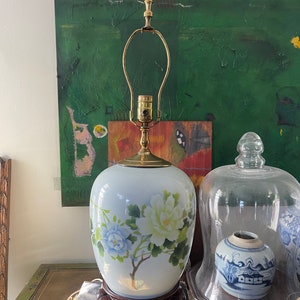 Vintage Aziatische glazen lamp