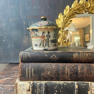 1970s Vintage Chinese Lidded Jar United Wilson Porcelain Grand Millennial Decor