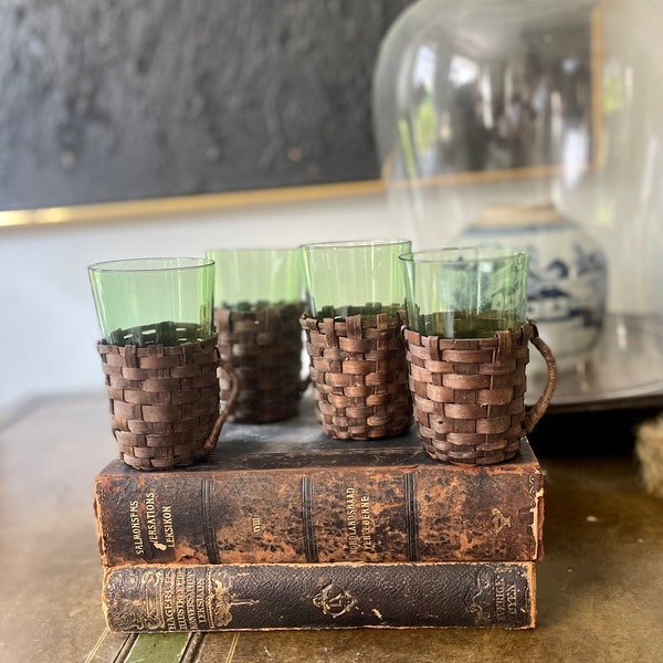 Rattan Glasses Etsy