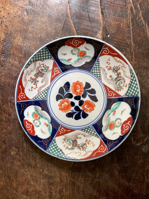 Large Blue Asian Platter