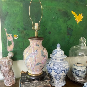 Vintage Peach Chinoiserie Frederick Cooper Lamp