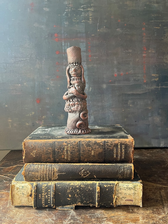 1970s Whimsical Pottery Sculpture Signed by Artist