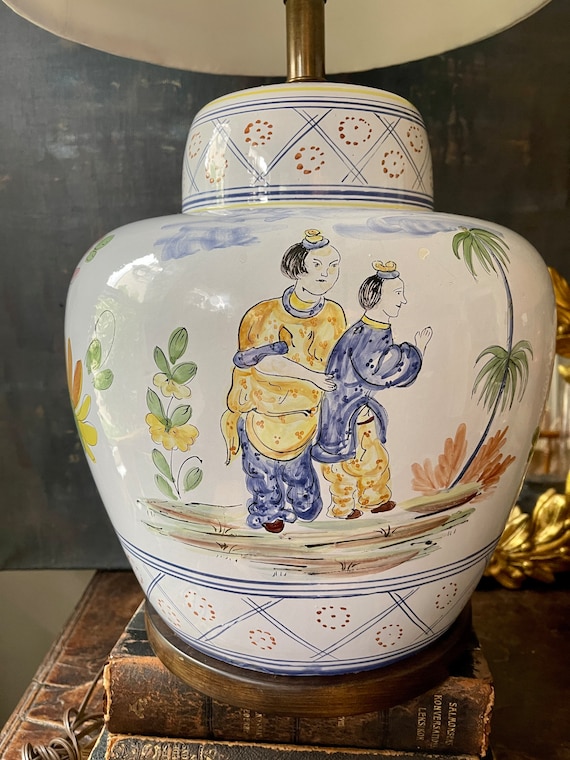 a*。様 購入正規店　FRANCY　ペンキヨゴレ　VINTAGE加工良好　おしゃ Vintage Oversized Italian Ceramic Lamp by Frederick Cooper