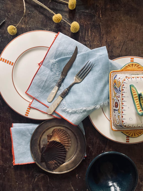 Set of Seven (7) Vera Wang for Wedgwood Plates in Capri Pattern