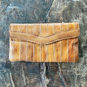 Vintage Faux Snakeskin Clutch
