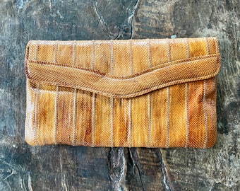 Vintage Faux Snakeskin Clutch