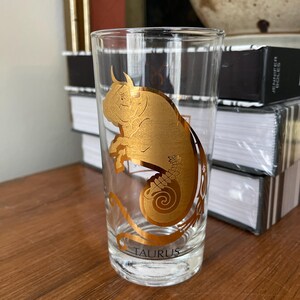 ヴィンテージ 牡牛座 ガラス製タンブラー