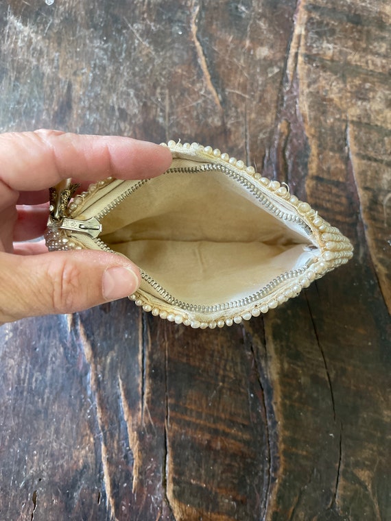 Vintage Pearl and Beaded Handbag Clutch - image 7