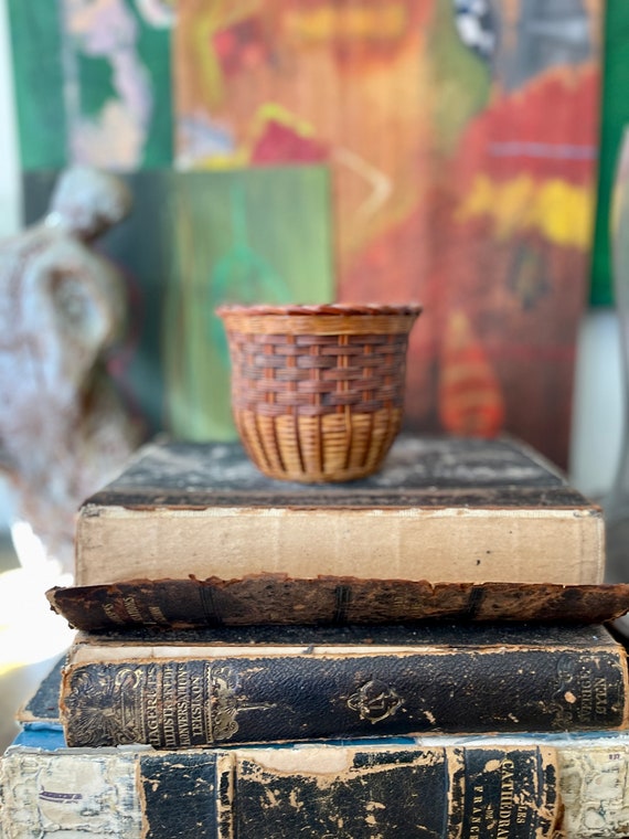 Vintage Woven Asian Basket Planter