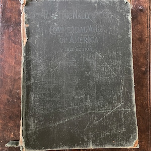 Antique 1918 Rand McNally Commercial Atlas of America