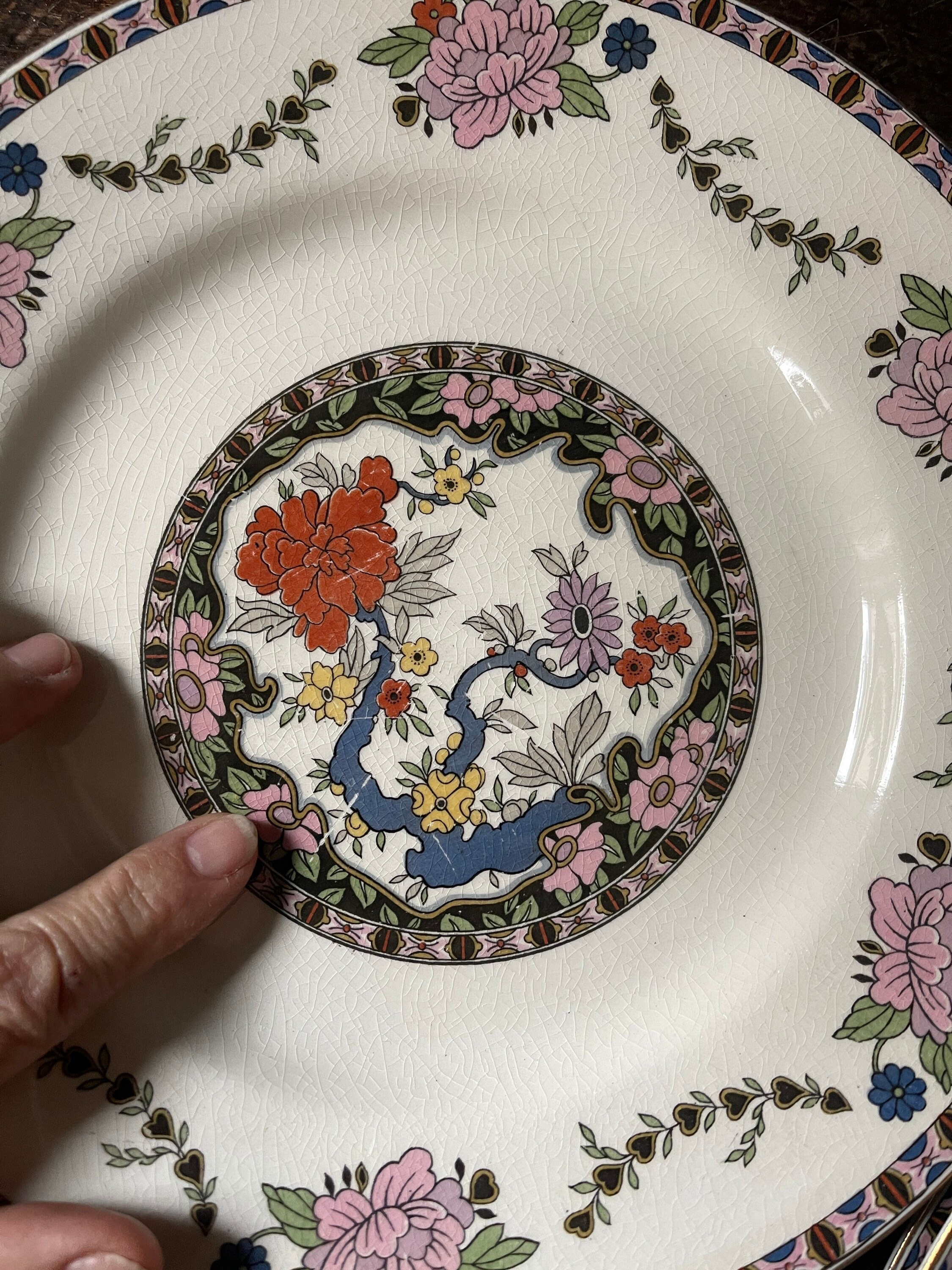 Set of Four (4) Vintage Indian Tree Pattern by J & G Meakin Hanley ...