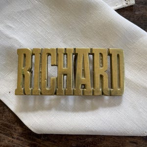 Vintage Solid Brass Belt Buckle for Richard