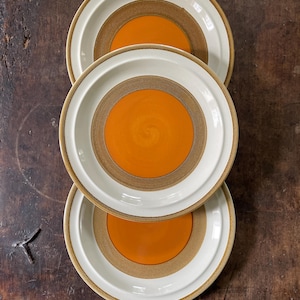 Set of Three (3) Vintage Andre Ponche Designer Collectiom of Desert Sun Boho Stoneware 10.75” Plates