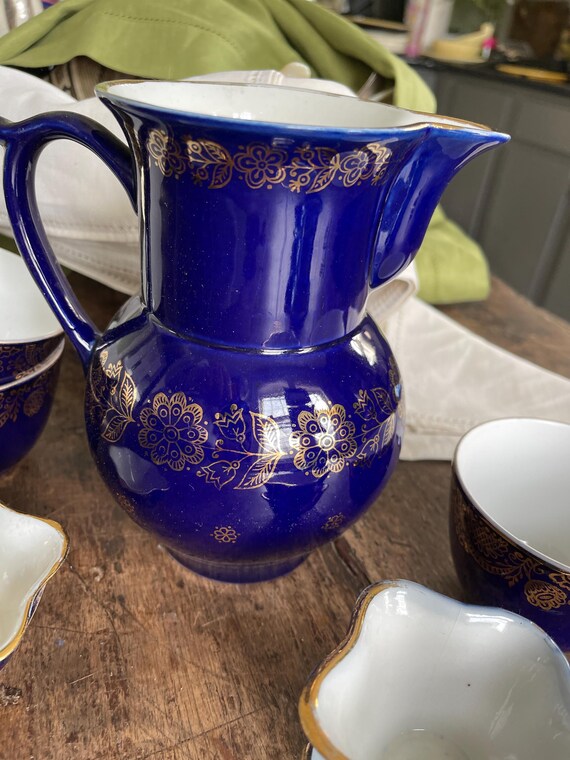 クリアランス - ヴィンテージコバルトブルーティーポットシリーズ7点