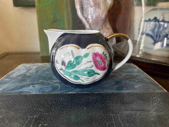 CLEARANCE - Antique Navy Blue Creamer