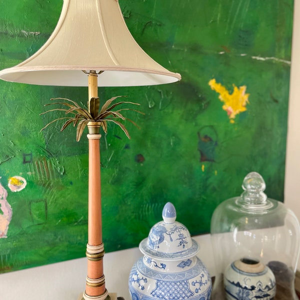 Vintage John Richard Palm Tree Table Lamp