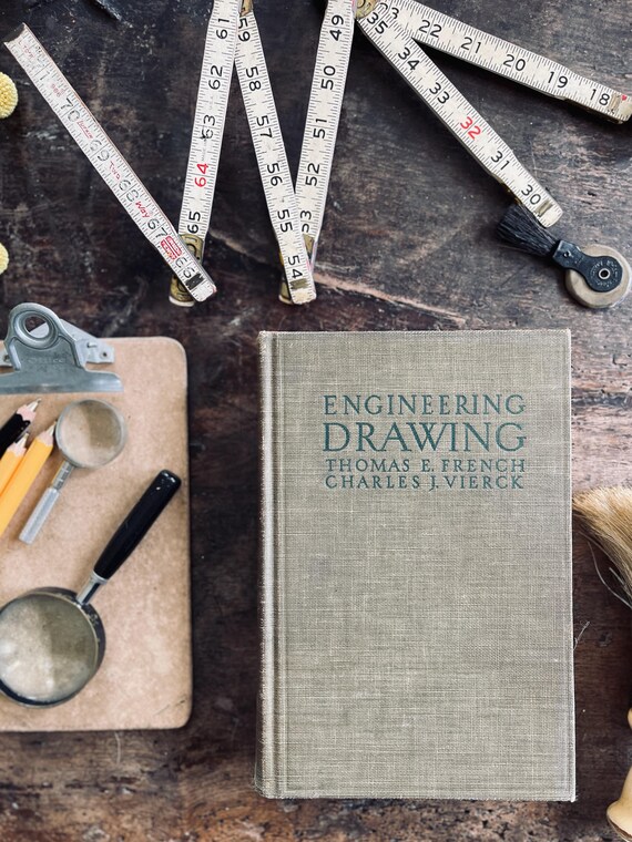 1953 Engineering Drawing Vintage Book
