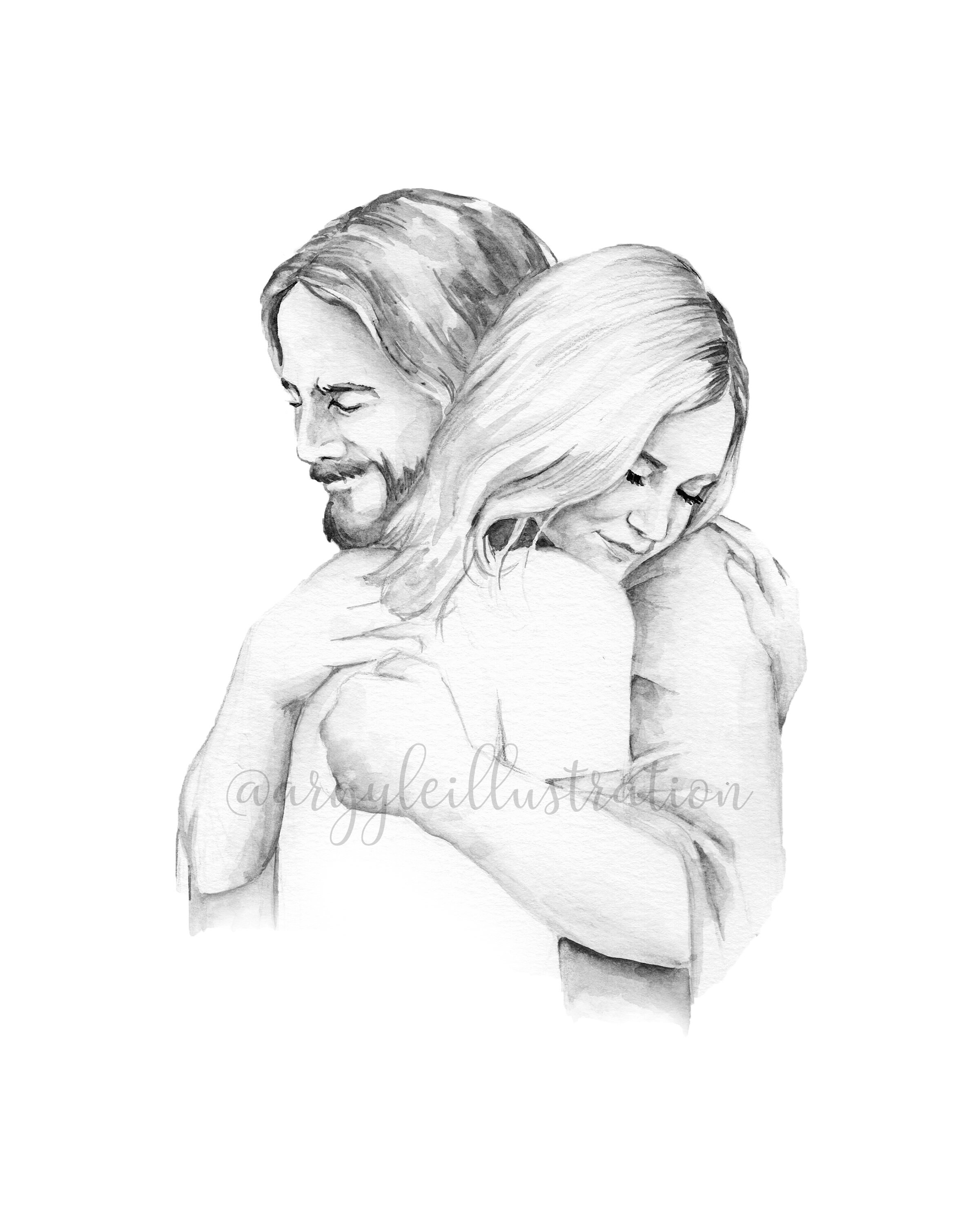 Digital Prints Prints Jesus Christ Portrait Print Jesus Print Jesus