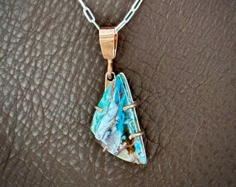 Chrysocolla with copper veining