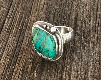 Chrysocolla Malachite Ring