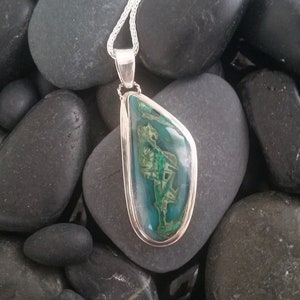 Chrysocolla Malachite Quartz Pendant {U.S. Mined}