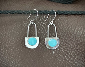 Turquoise on Sterling Silver earrings