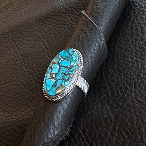 Turquoise and Copper Turquoise Stone set in sterling silver