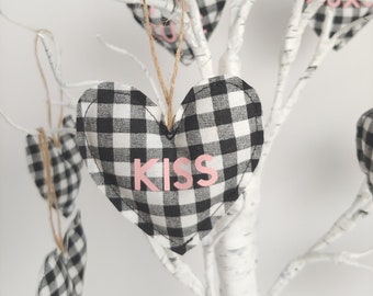 Buffalo Plaid Valentine Ornament | Heart Ornament | Valentine Gift for Her | Valentine Gift for Him | Valentine Décor | Farmhouse Décor