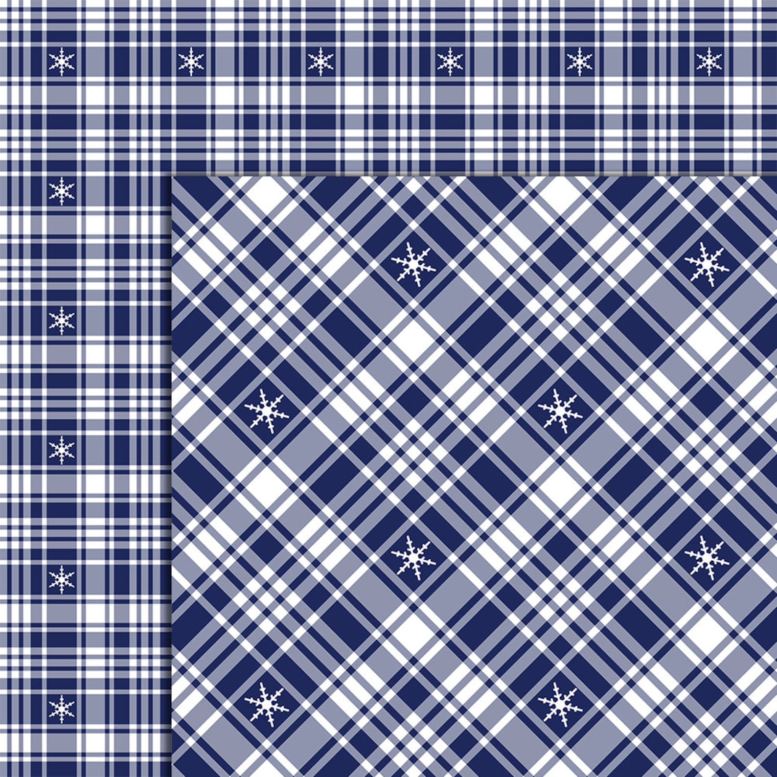 Christmas Plaid Paper Digital Christmas Plaids Scrapbook | Etsy