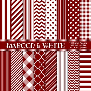 Papier marron et blanc numérique, papier imprimable, motifs marron, papier scrapbook, imprimables marron, utilisation commerciale, article PS80
