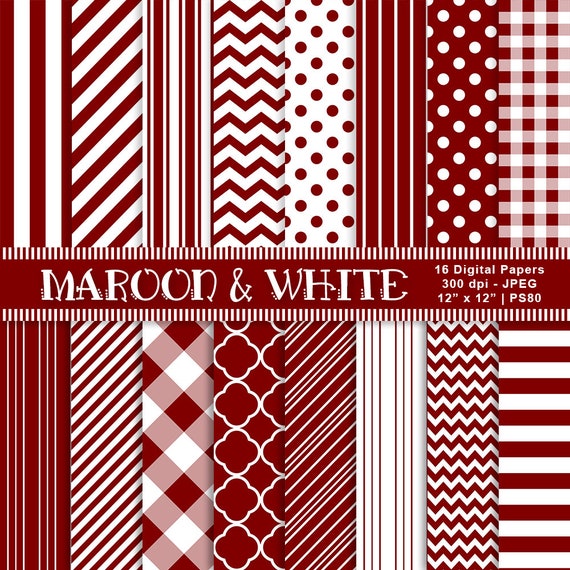 Maroon And White Patterns
