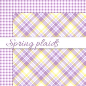 Spring Plaids, Digital Easter Paper, Digital Plaid Paper, Spring Patterns, Scrapbook Paper, Easter Plaid Paper, Commercial Use, Item PS61 image 4